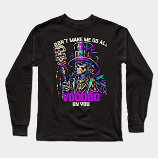 Mardi Gras Priest Top Hat New Orleans Witch Doctor Long Sleeve T-Shirt